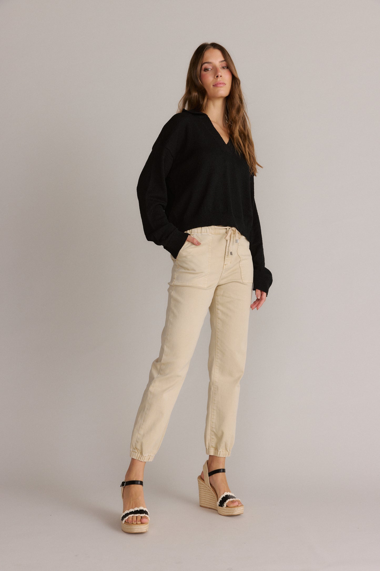 Jogger Dress Pant Almond Beige