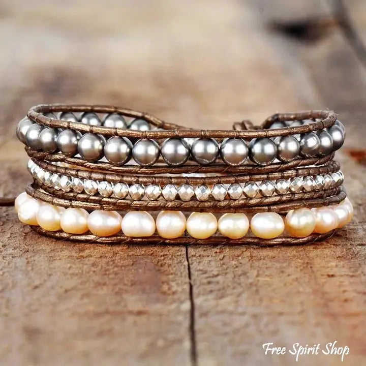 bracelet silver pearl