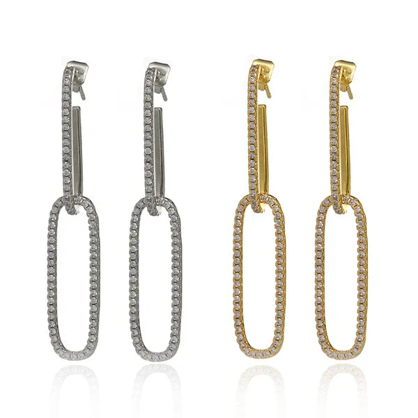 Drop Chain Link Earrings